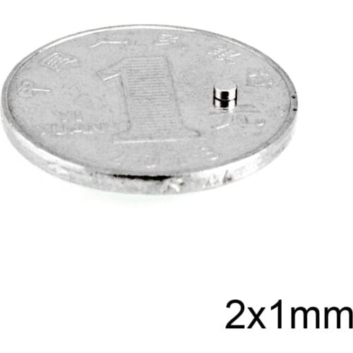 100~10000PCS 2x1 Small Round Magnet 2*1mm Neodymium Powerful Magnetic 2x1mm Permanent NdFeB Strong Magnet 2*1 mini Disc magnet