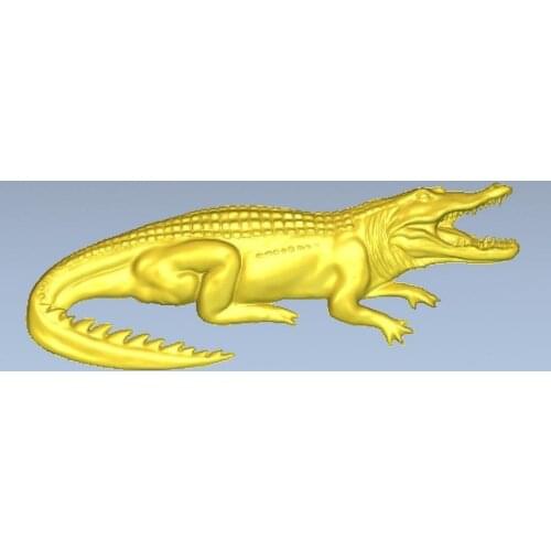 3d model relief for cnc in STL file format crocodile