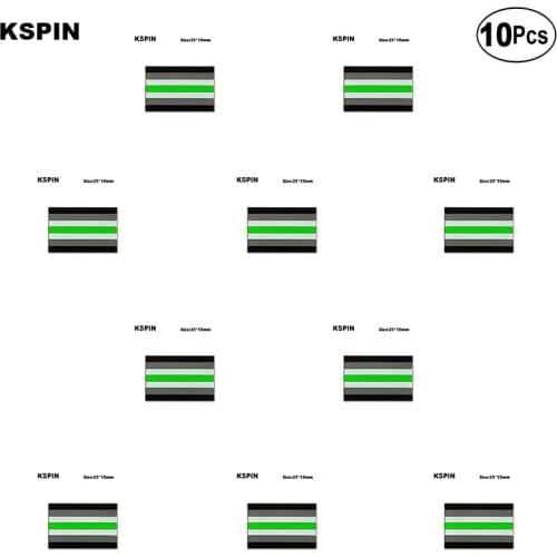 Agender Pride Lapel Pin Flag badge Brooch Pins Badges 10Pcs a Lot