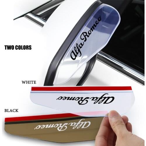 2Pcs PVC Car Rearview Mirror Decoration Rain Eyebrow Sun Visor Rainproof Blades For Alfa Romeo 159 147 156 166 Giulietta Giulia