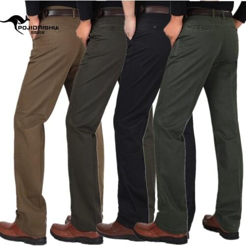 YG6130-A1340 2020 spring Autumn new middle - aged mens casual trousers with fashion high waist pants cheap wholesale