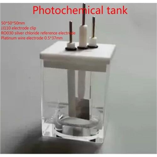 Polytetrafluoroethylene sealed electrolytic cell, photoelectrochemical cell, quartz glass electrolyzer and matching electrode