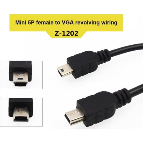 Hot Sale Mini USB 5P Male to OTG USB Female Car Adapter Data Cable for Video Camera Audio Tablet CD GPS
