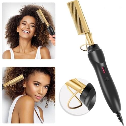 Hot Comb Straightener Eletric Hair Curling Iron Environmentally Friendly Titanium Alloy Hair Straightening Flat Iron hair curler