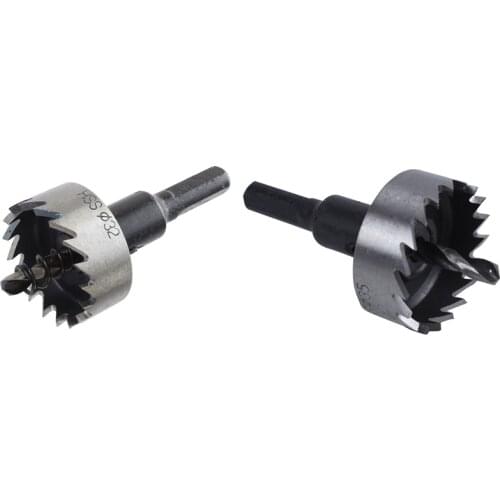 2Pcs Hole Saw Tooth HSS Steel Hole Saw Drill Bit Cutter Tool for Metal Wood Alloy 35mm & 32mm