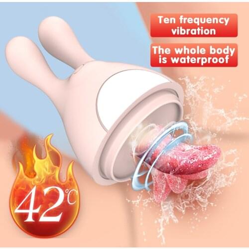 Rabbit Huge Tongue Dildo Vibrator For Women Heating Pussy Licking Toys Oral Blowjob Clitoris Stimulate Masturbate Erotic Toys