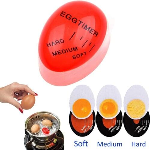 Kitchen Egg Timer Yummy Soft Hard Boiled Eggs Cooking Eco-Friendly Resin Red Timer Tools Egg Perfect Color Changing Timer