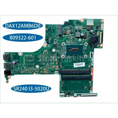 Best Value 809322-601 For HP Pavilion 17-G 17T-G 17-G077CL Laptop Motherboard DAX12AMB6D0 SR240 I3-5020U DDR3 100% Tested