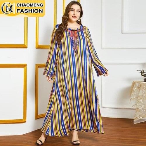 Dubai Abaya Embroidered Fashion Plus Size Hijab Dress Turkey Kaftan Islam Clothing Muslim For Women Vestidos Arabic Maxi Robe