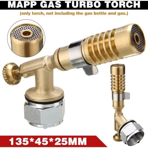 Practical Welding Torch Brass Mapp Gas Torch High Temperature For Brazing Solder Propane Heating Welding Plumbing