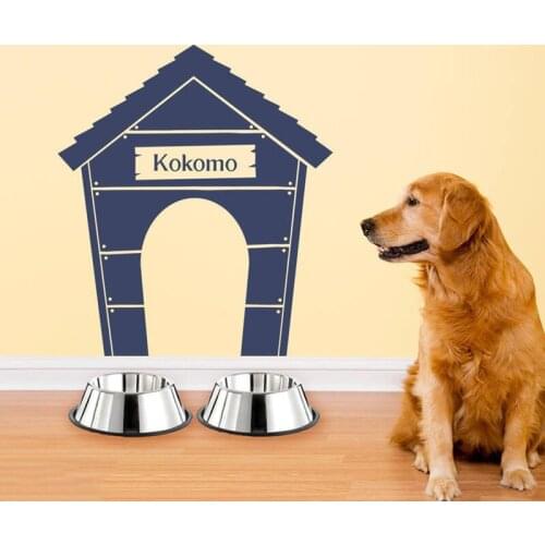 Personalized Dog Wall Decal - Dog House Wall Art - Dog Name Decal CUSTOM NAME A13-075