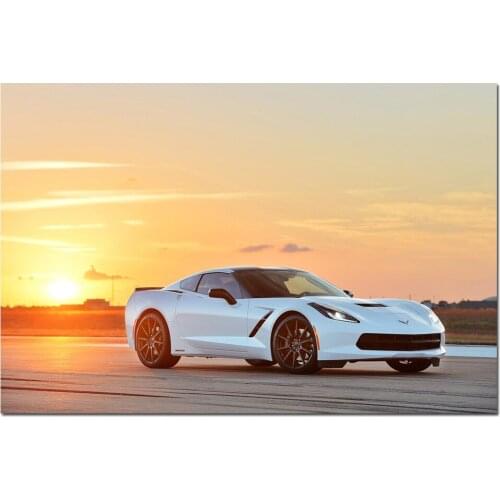 Supercar Poster Hennessey HPE500 Corvette Stingray Wallpaper HD Prints Canvas Painting Wall art Picture Home Decorations