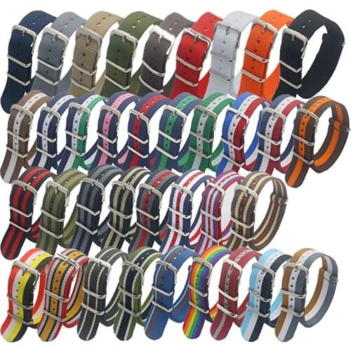 1pcs Nato Strap 18mm 20mm 22mm Nylon Watch Band Waterproof Watch Strap Army Sport Watch Dropshipping Belt