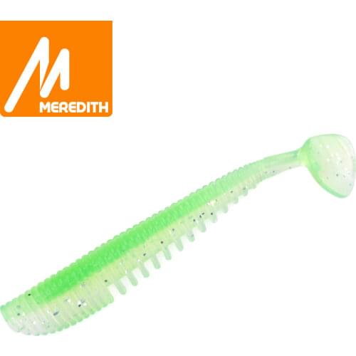 MEREDITH Awaruna Fishing Lures 95mm 5.1g 5pcs Artificial Baits Wobblers Shad Carp Silicone Soft Lures Fishing Soft Lures