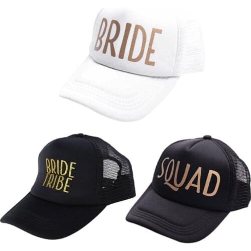 Team Bride Squad Baseball Mesh Cap Men Women Wedding Party Adjustable Hat Funny