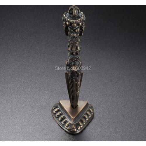 Vintage Tibetan fine copper Phurpa celebration Talisman Phurba Kapala Vajra fete Tool