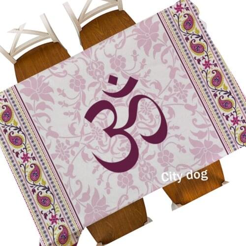 High-end large size tablecloth Tapestry dual purpose geometric elephant calligraphy flowers waterproof Rectangle Table Cloth