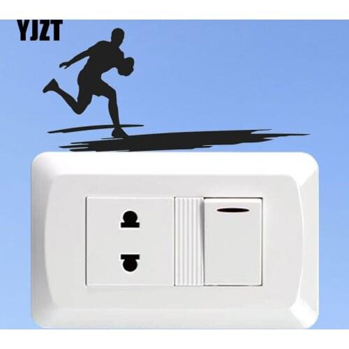 YJZT Rugby Bat Wall Stickers Switch Decorative Vinyl Decals 8SS-2450