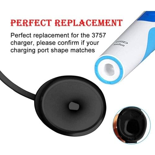 For Oral B Braun Toothbrush Charger Base Inductive Model 3757 Charger Portable Environmental ABS for Travel Replacement black