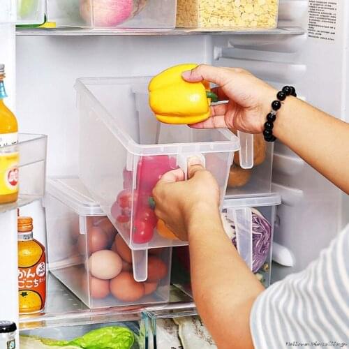 1PCS Kitchen Transparent Storage Box Sealed Jar Grains Beans Storage Organizer Food Containers Refrigerator Storage Boxes