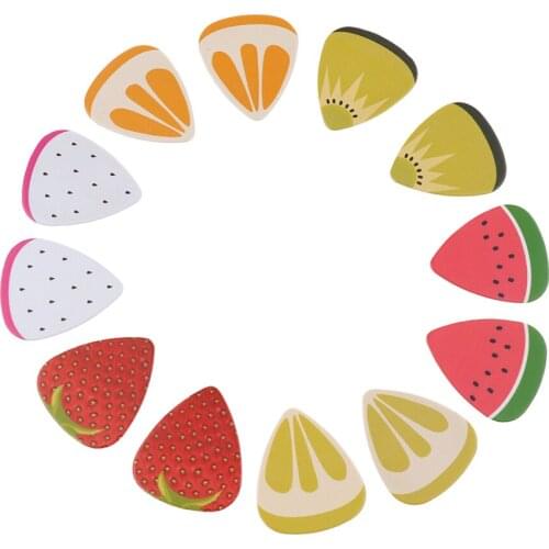 12pcs Fruit Celluloid Acoustic Guitar Plectrum Picks for Ukelele Guitar Parts Cute Guitar Parts & Accessories Girl Children