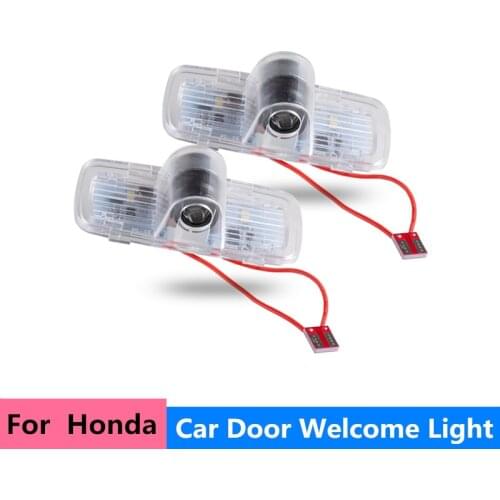 2PCS Car Door Welcome Light Ghost Shadow Lamp For Honda Accord 2003-2013 Pilot Passport Crosstour LED Logo Laser Projector Lamps