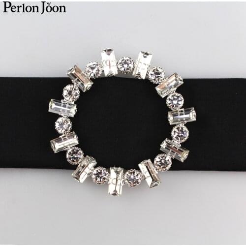 2pcs 5.6cm(inner3.5cm) flicker rhinestone crystal belt buckel silver use on wedding dress clothing bag shoes accessories KT005