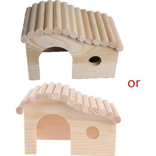 50LB Wooden Hamster Hideout Hut for Small Animals Dwarf Mouse Exercise Toy