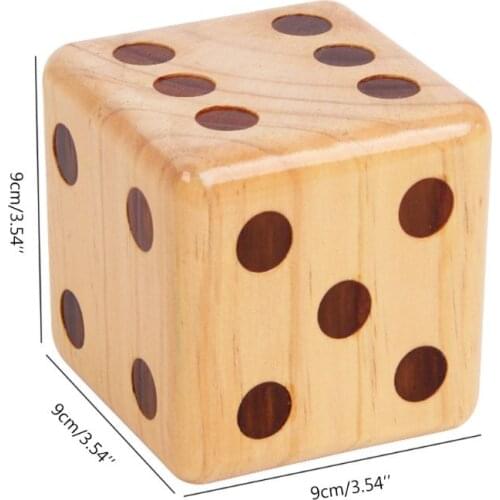 6-sided Dice Big Wooden Dice 3.5 inch Bar Drinking Game Rounded Corner Dice Kids Board Game Toys