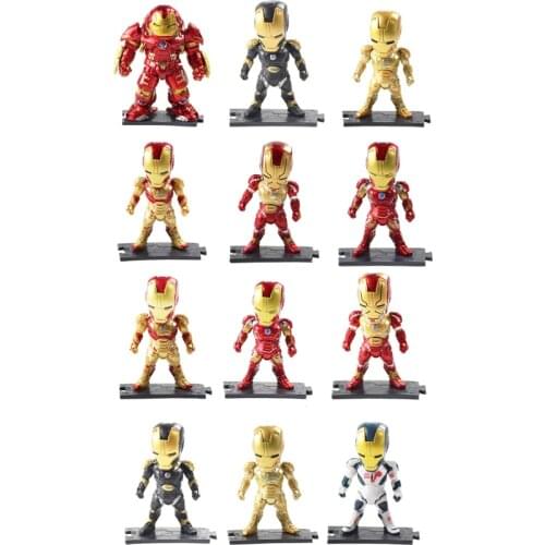 6pcs/lot The Avengers Iron Man Figure Toy Iron Man MK42 Mark 43 22 24 Hulkbuster Model Dolls