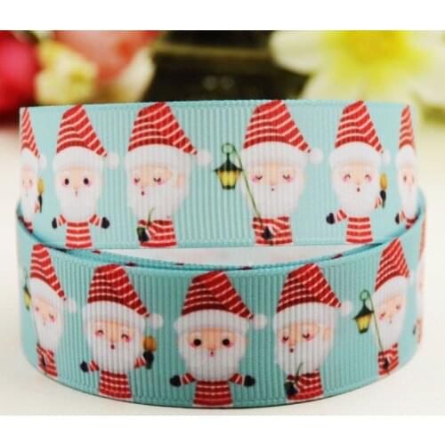 22mm 25mm 38mm 75mm Ruban satin Christmas printed Grosgrain Ribbon Hair Accessories party decoration 10 Yards X-02731