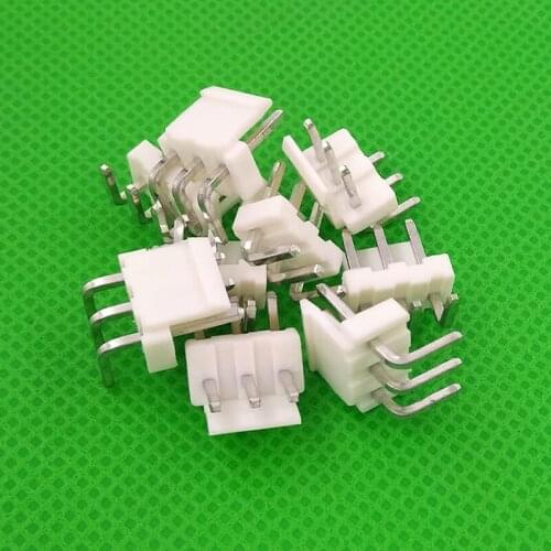 Free shipping 1000pcs male right angle material VH3.96 3pin 3pins Connector Leads pin Header 3.96mm VH3.96-3AW