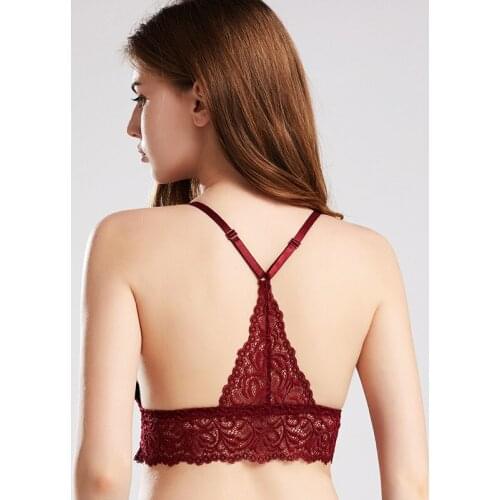Women Hollow Out Bralette Sexy Lace Beauty Back Underwear Adjustable Soft Vest Female Wireless Bra Seamless Lingerie