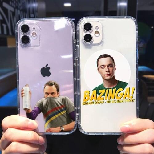 Bazinga The Big Bang Theory Phone Case For iphone 12 11 8 7 6s 6 5 5s 5c se plus mini x xs xr pro max Transparent soft
