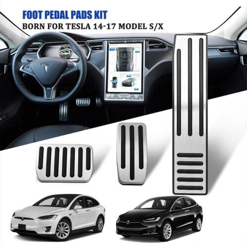 3Pcs MT Car Pedal Cover For Tesla Model X and Model S 2012-2018 Car Styling Accessories