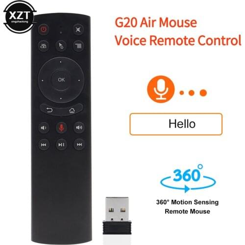 G20 Gyro Smart Voice Remote Control IR Learning 2.4G Wireless Fly Air Mouse for PC HTPC X96 Mini H96 MAX X99 Android TV Box