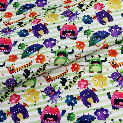Cartoon Cute Animals Cotton Fabric for Kids Clothes Home Textiles Cloth Slipcover Cushion Cover DIY Sewing Material