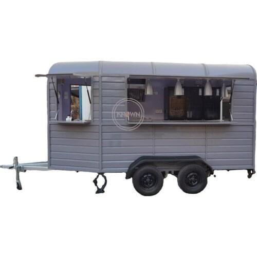 Customized Food Trailer Ice Cream Vending Cart Outdoor Street Kitchen Breakfast Catering Kiosk With
