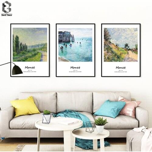 Monet Famous Landscape Painting Canvas Art Print Poster Wall Picture for Living Room Decoration Abstract Home Decor