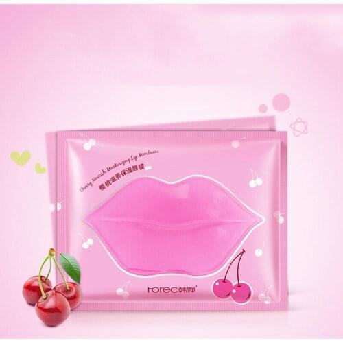 Beauty Pink Collagen Lip Mask Care Gel Mask Membrane Moisture Essence Anti-Ageing Crystal Pads Lip Membrane Lips Skin Care