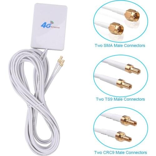 Kebidumei TS9 / CRC9 / SMA Connector Cable 3M 3G 4G LTE Router Modem Aerial External Antenna For Huawei ZTE 4G LTE Antenna
