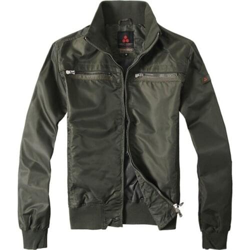 Black Army Green Khaki Beige Brown Clothes Men Spring Autumn Hombre Coat Casaco Masculino Zipper Coats Men Brand Jacket