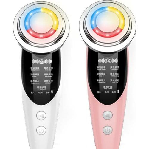 M8807 7modes Mesotherapy Electroporation Lifting Beauty LED Face Rejuvenation Wrinkle Removal Electric Facial Tool