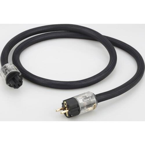 Hi-End copper AC power cable hifi audio US/EU power cord pure copper power cable with P-029/P-029E power plugconnector P122+DW1
