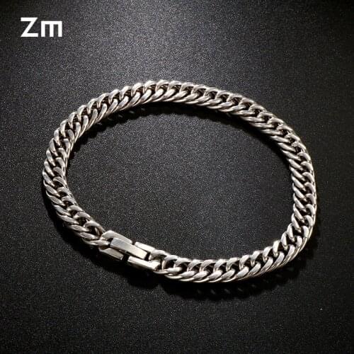 8mm High Grade Stainless Steel Charm Silver Color Bracelet Men Vintage Bracelets Gold Bangles Male Men Jewelry Wristbands Band