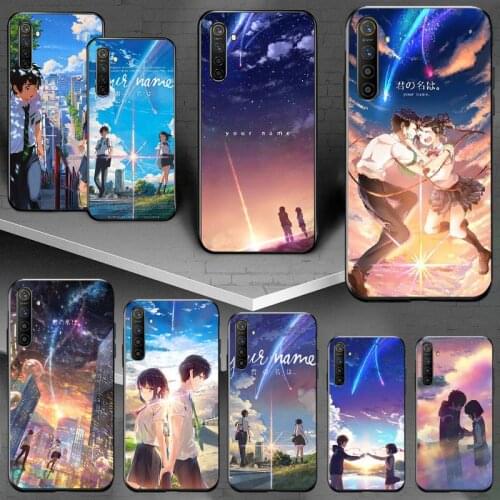 PENGHUWAN Your Name Movie Anime Soft Silicone Black Phone Case For OPPO Realme 5 3 2 Pro F7 F9 F11 F3 RENO Cover