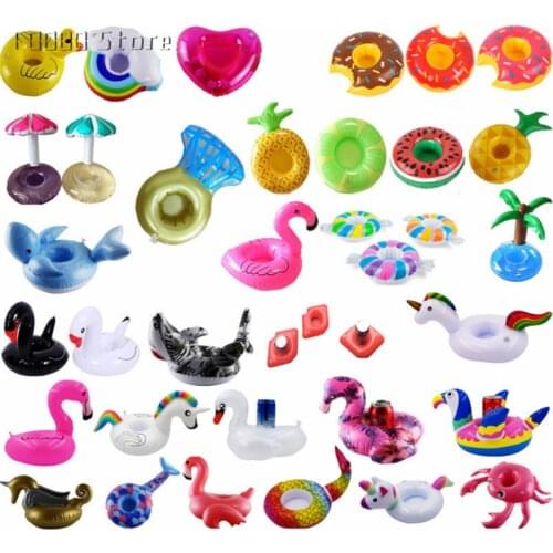 Inflatable Cup Mini Animal Shape Drink holder Swimming Pool Float Bathing pool Toy Party Decoration Bar Coasters