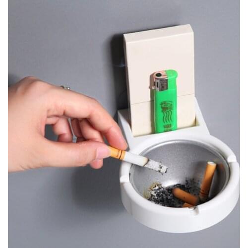 New Arrival Wall-Mounted Ashtray with Strong Viscose-Free Cigarette Storage Rack for Bathroom and Toilet