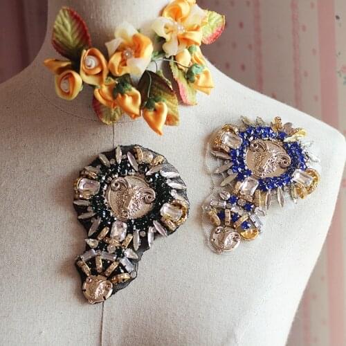 2 color Rhinestone Applique Crystal Trim Rhinestone Beaded Applique Bridal Accessories Wedding Dress Sash Belt Headband