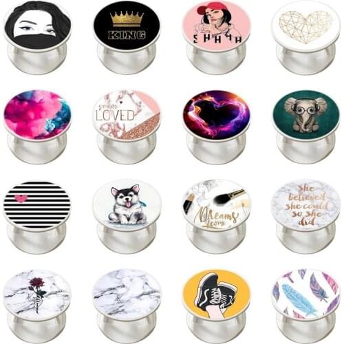 Popular Expanding Phone Stand Grip Finger Ring Support Anti-Fall Round Foldable Phone Holder for Samsung